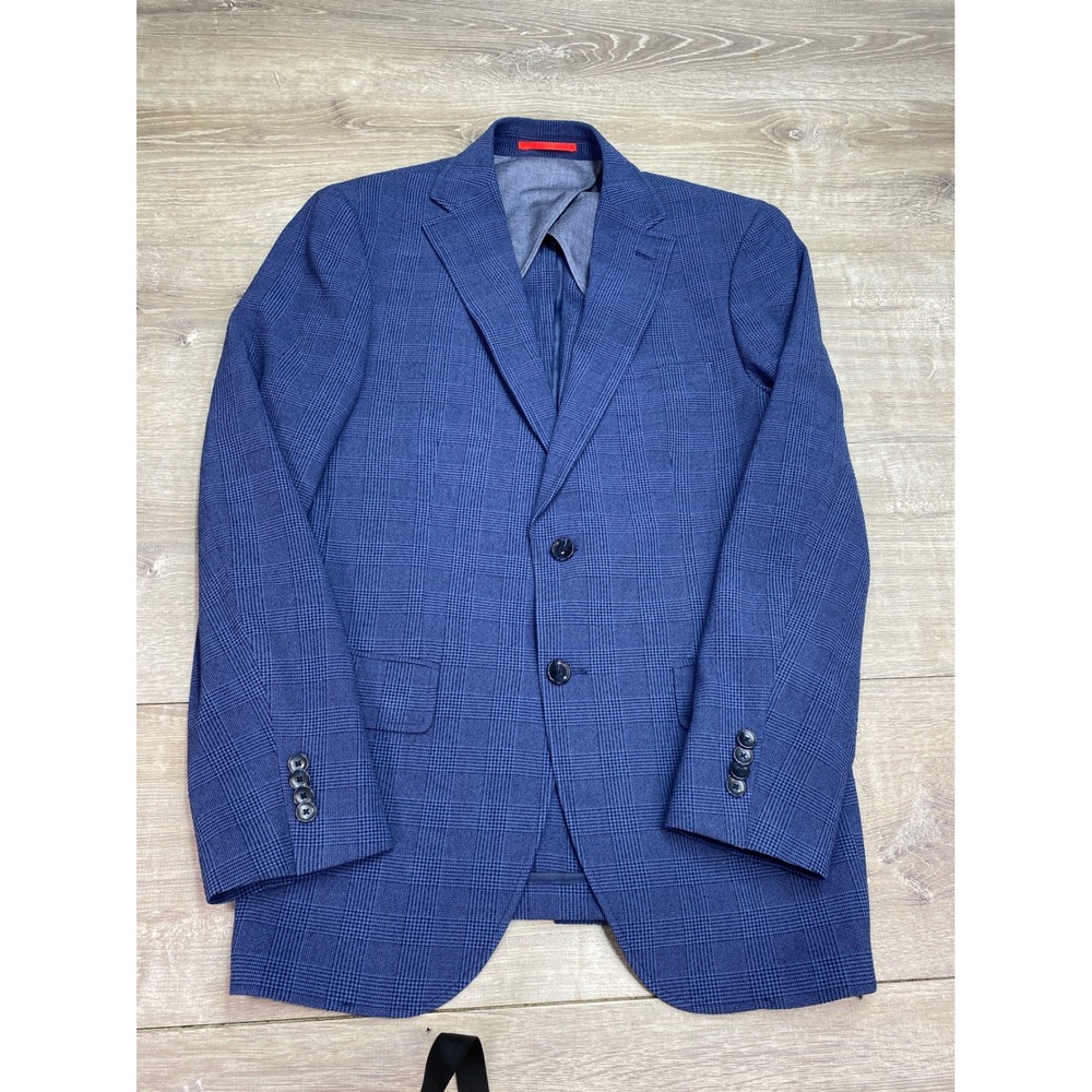 Lucky Brand Men's Blue Plaid Sport Coat
